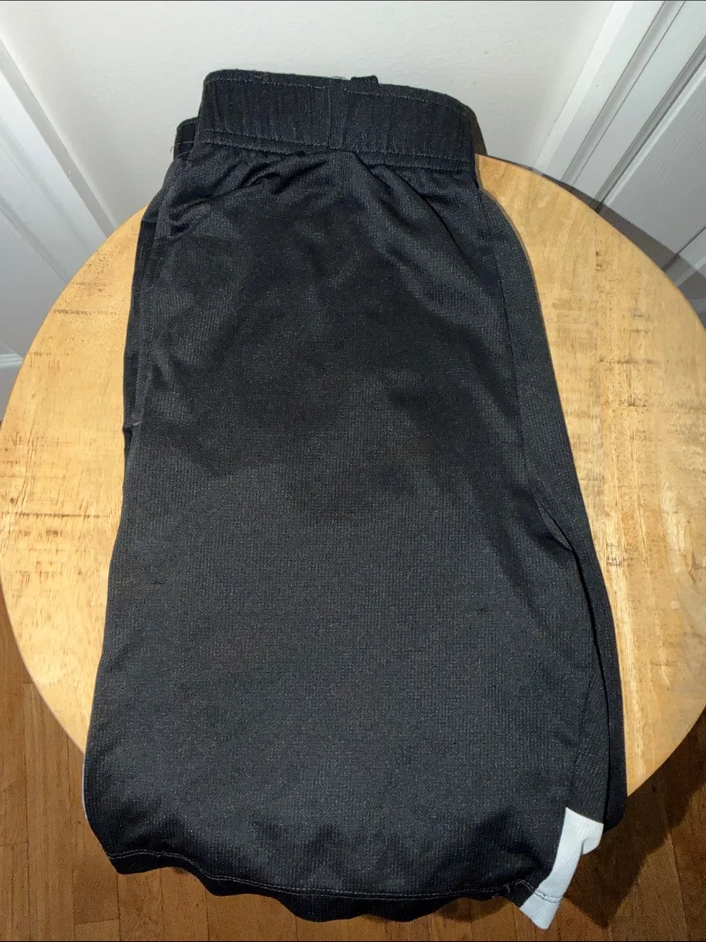 Nike Kids Black and White Mesh Athletic Shorts